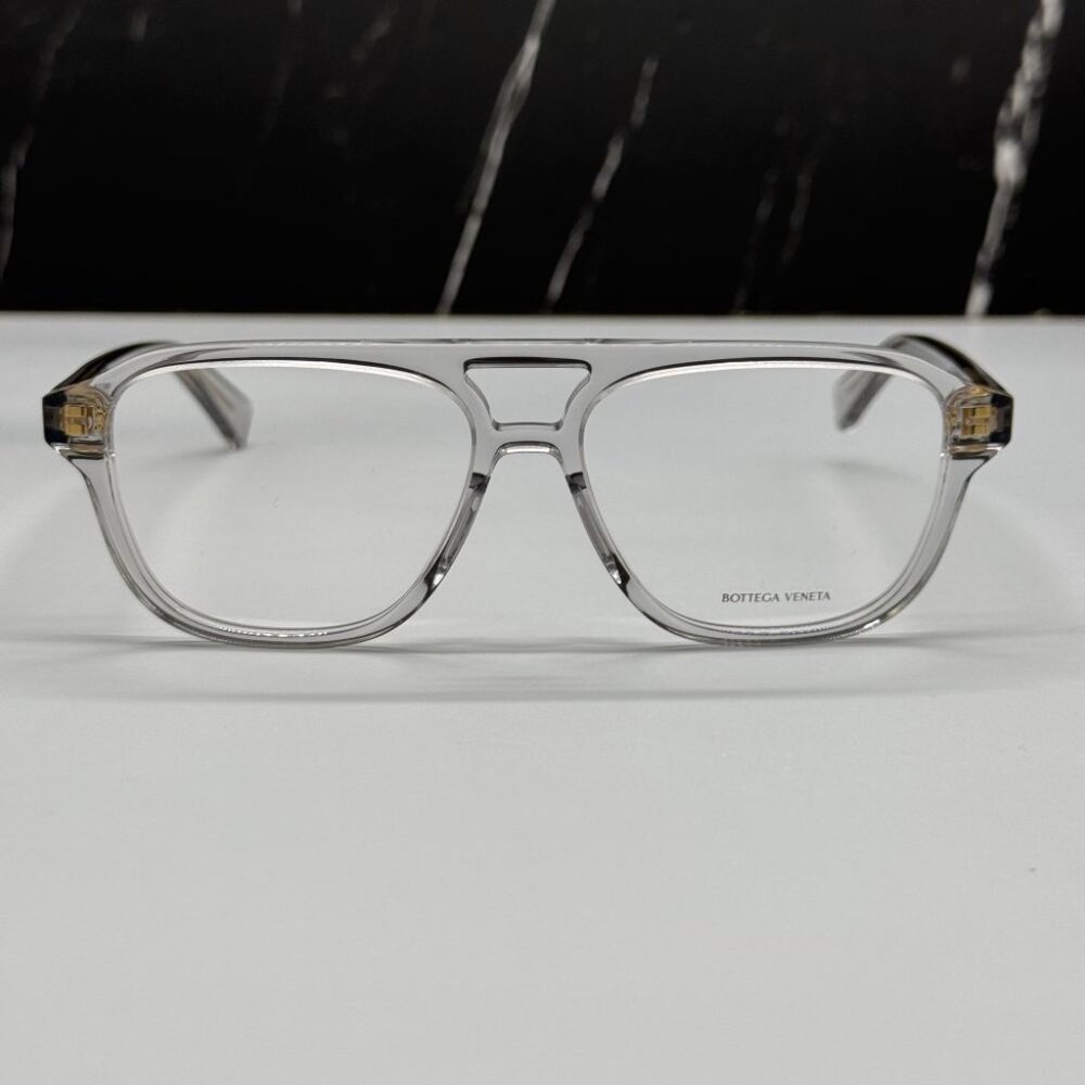 NEW BV1294O 004 BOTTEGA VENETA GREY UNISEX BOTTEGA VENETA EYEGLASSES